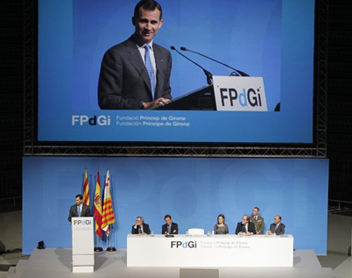 Los Prncipes de Asturias en la presentacin de la Fundacin Prncipe de Girona